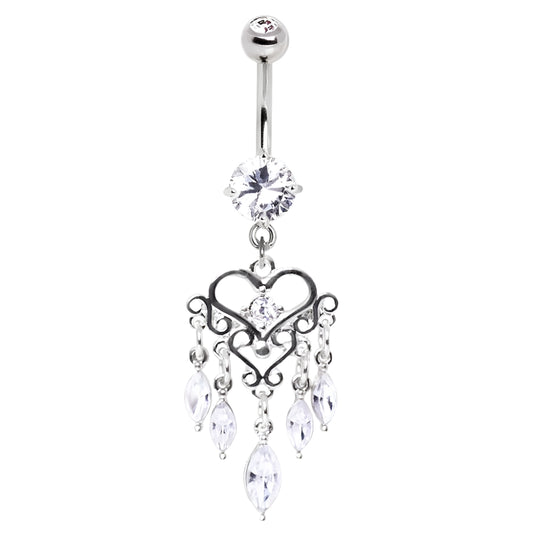 Naval - Chandelier Heart (316L Surgical Steel) - Wolf Moon