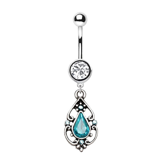 Navel - Antique Aqua (316L Stainless Steel)