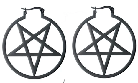 Earring - Pentacle (Stainless Steel) - Wolf Moon