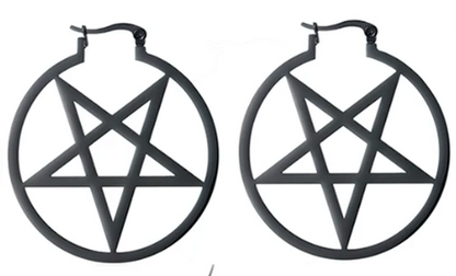 Earring - Pentacle (Stainless Steel) - Wolf Moon