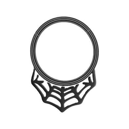 Septum - Spiderweb Clicker (16G) (Surgical Steel) - Wolf Moon