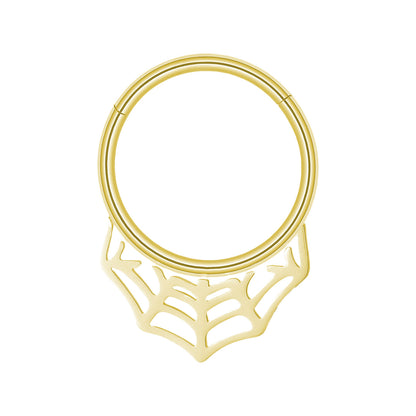 Septum - Spiderweb Clicker (16G) (Surgical Steel) - Wolf Moon