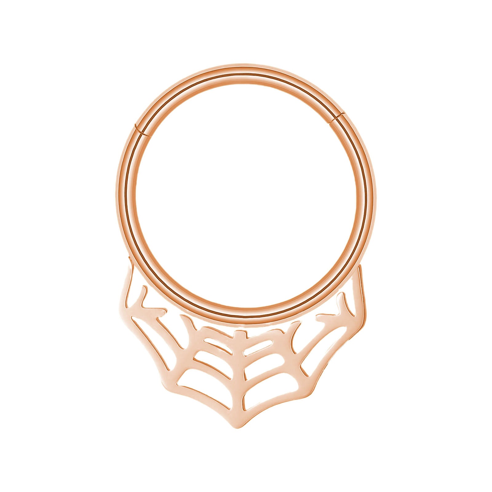 Septum - Spiderweb Clicker (16G) (Surgical Steel) - Wolf Moon