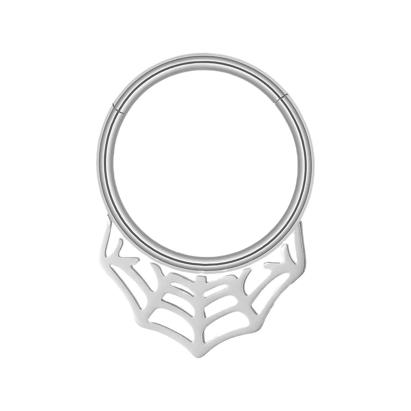 Septum - Spiderweb Clicker (16G) (Surgical Steel) - Wolf Moon