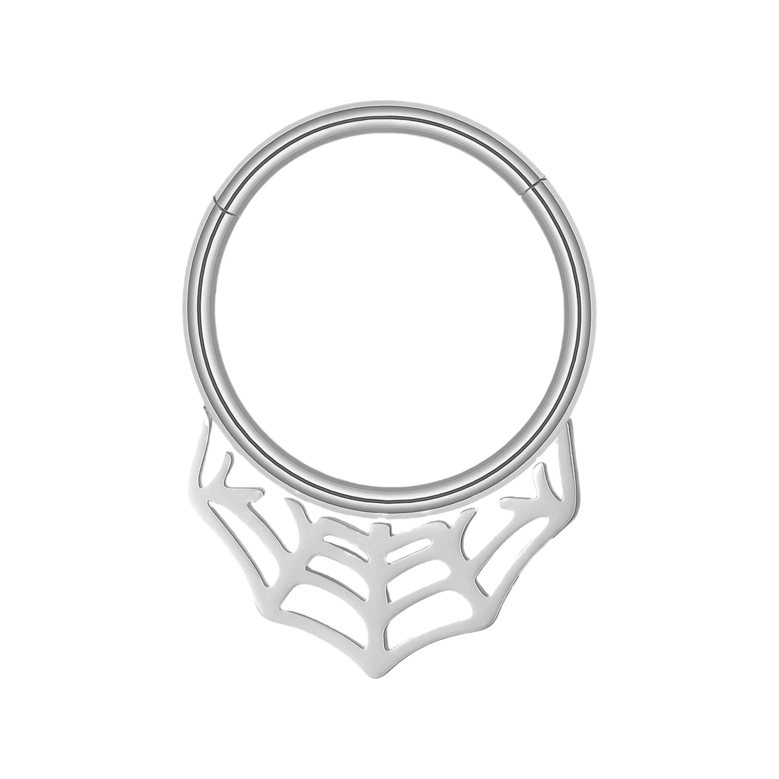 Septum - Spiderweb Clicker (16G) (Surgical Steel) - Wolf Moon