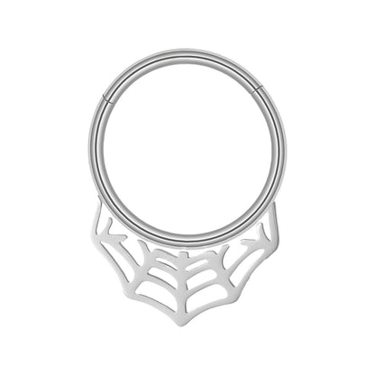 Septum - Spiderweb Clicker (16G) (Surgical Steel) - Wolf Moon
