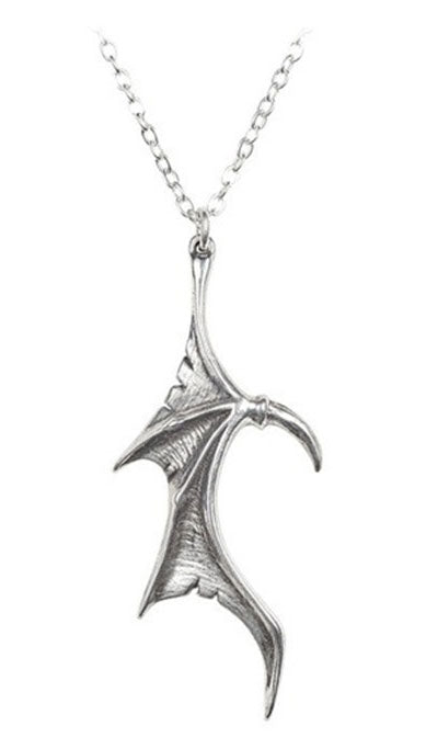 Necklace - Bat Wing Heart - Wolf Moon