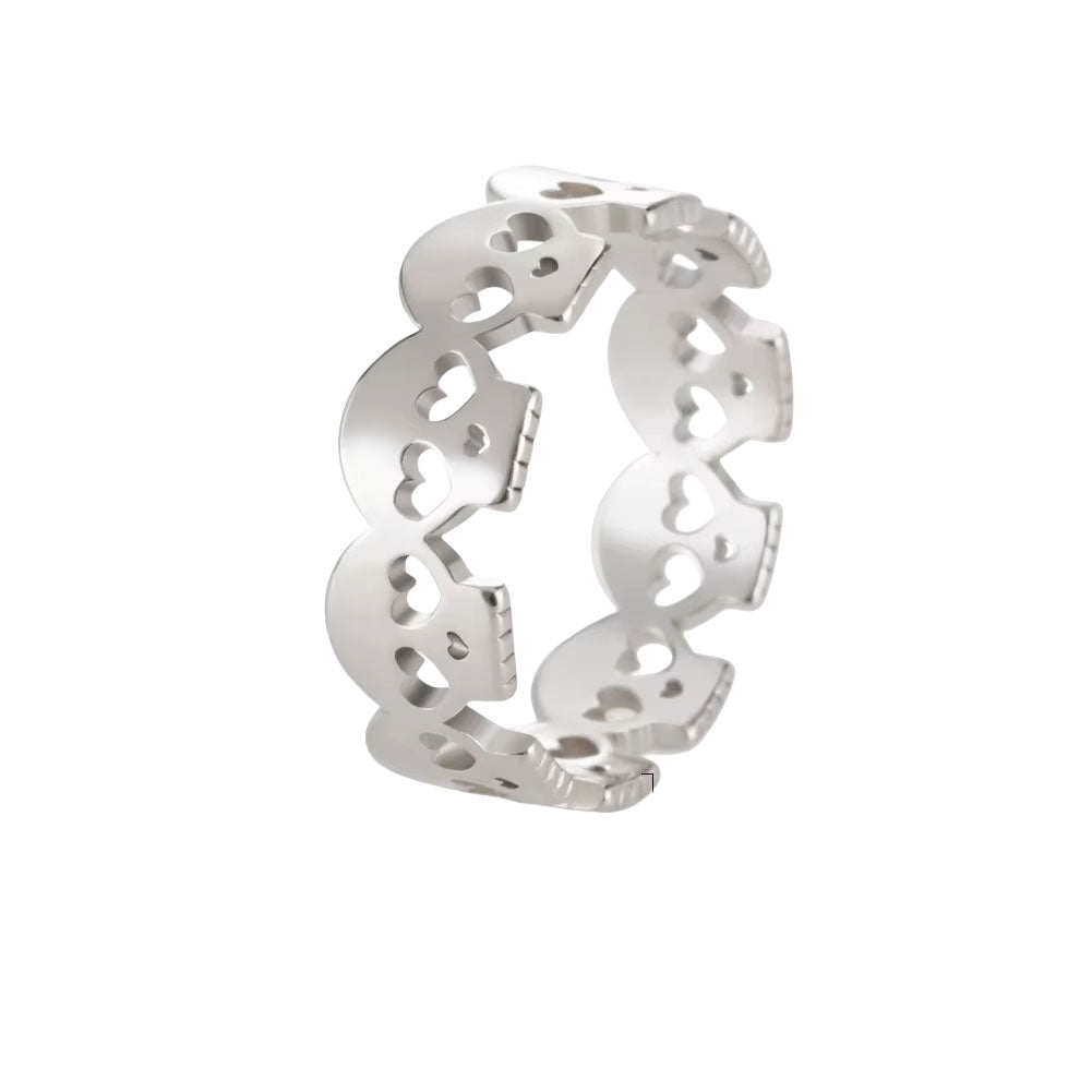 Ring - Skulls (Stainless Steel) - Wolf Moon